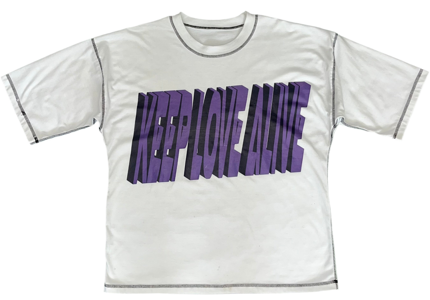 KEEP LOVE ALIVE oversized graphic t-shirt