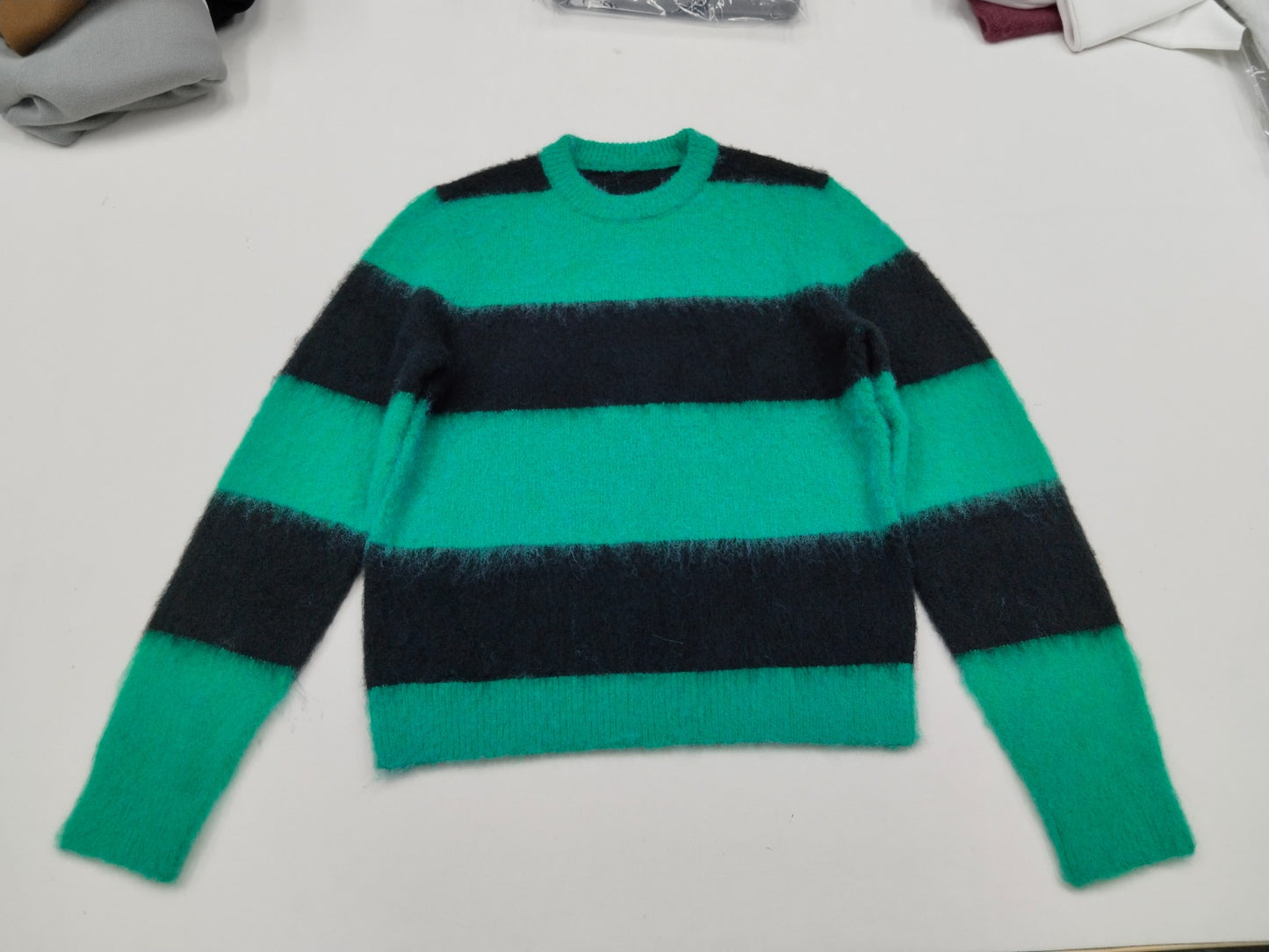 Knit Cotton Striped Cozy Sweater