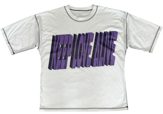 KEEP LOVE ALIVE oversized graphic t-shirt