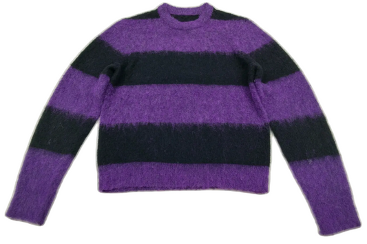 Knit Cotton Striped Cozy Sweater