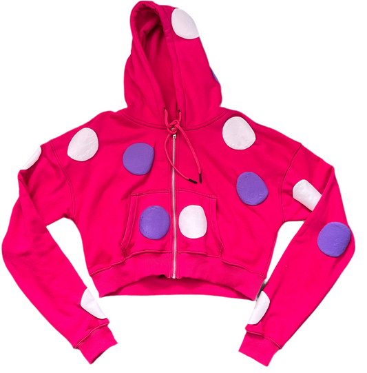 Polka Dot Cropped Hoodie