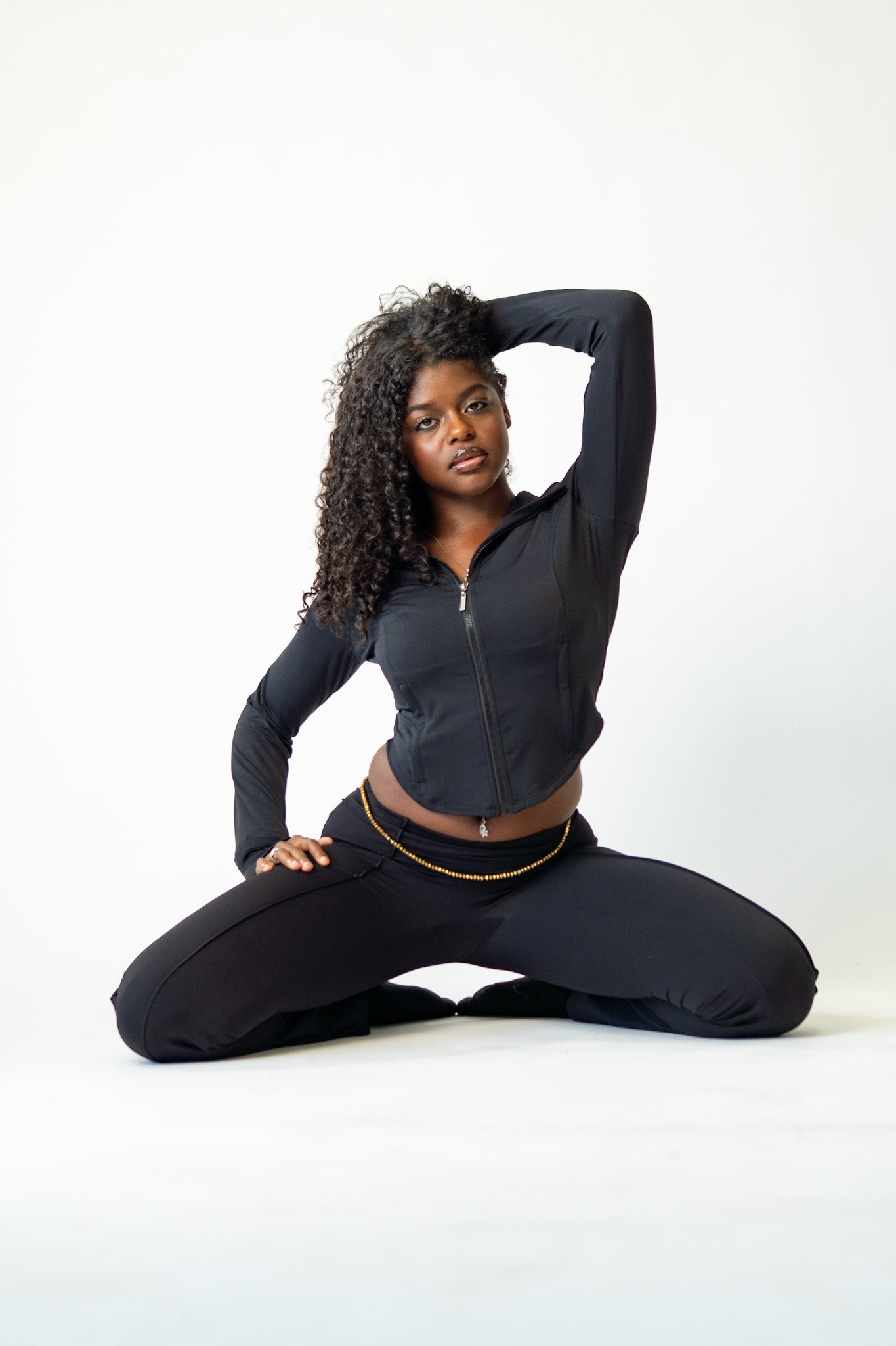 Women's High Neck Flare Leggings Set